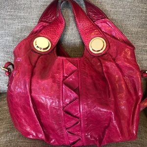Hot Pink Leather Gustto hobo